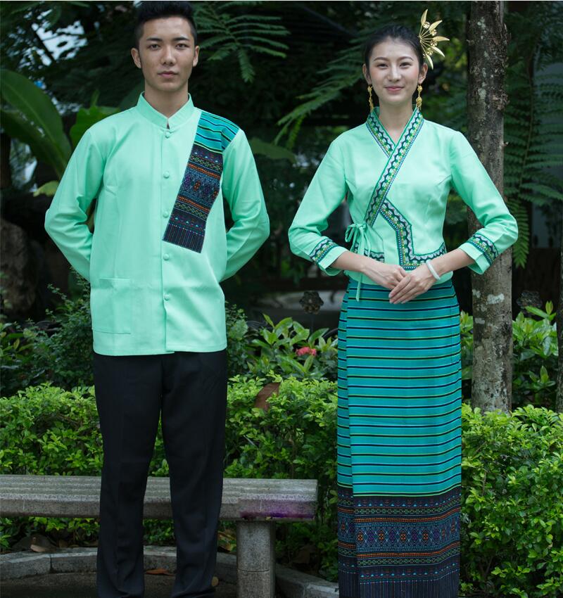 Thailand Dai princess Robe dress autumn winter men's and women's long sleeved Hotel restaurant work clothes suits waiter Dai ethnic Outfit
Thailand Dai princess Robe dress autumn winter men's and women's long sleeved Hotel restaurant work clothes suits waiter Dai ethnic Outfit