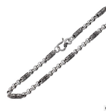 long necklace men initial necklace neckless 925 sterling silver