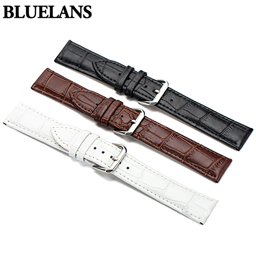 Fashion Women039s Men039s Unisex Faux Leather Watch Strap Buckle Band Black Brown White