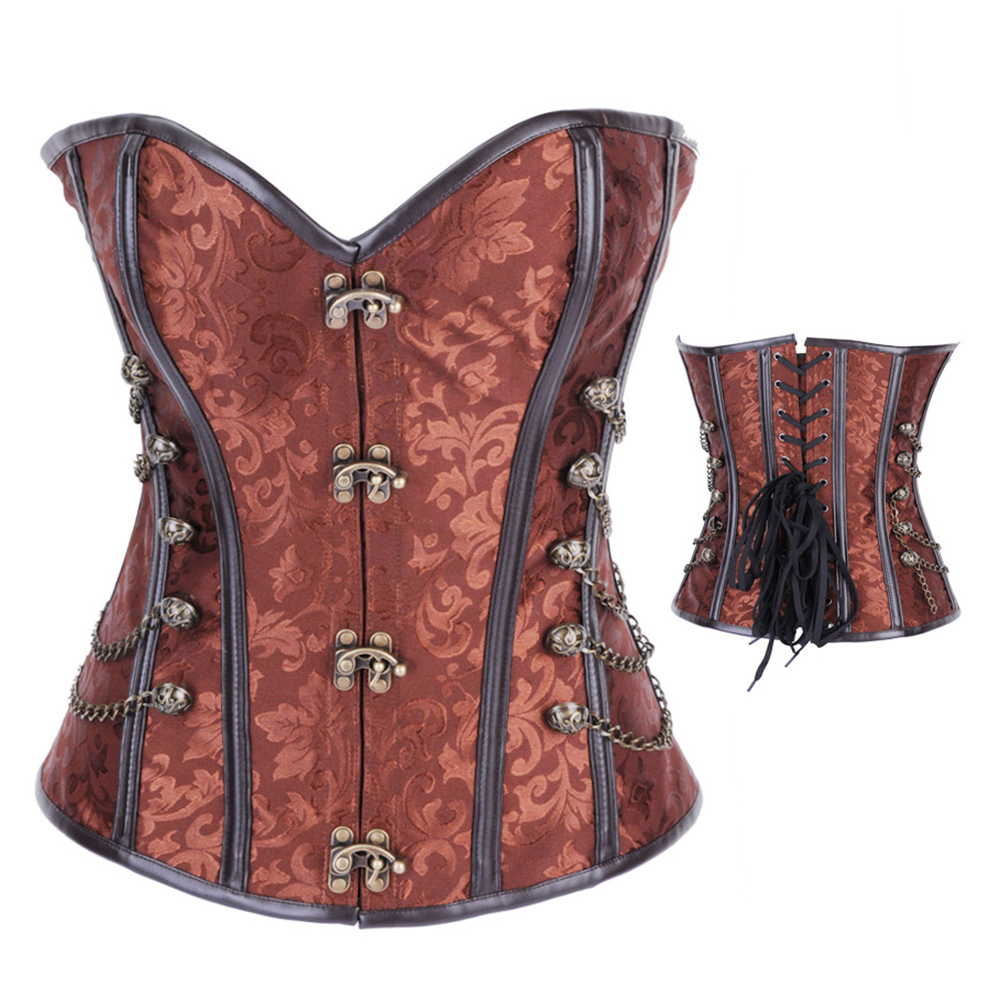 Fashion Corset Underbust Body Shaper Women Body Slimming Chest Harness Chest Compression Vest 3 Colors F0622 with Rivets Chains Decor., Red
Fashion Corset Underbust Body Shaper Women Body Slimming Chest Harness Chest Compression Vest 3 Colors F0622 with Rivets Chains Decor., Red