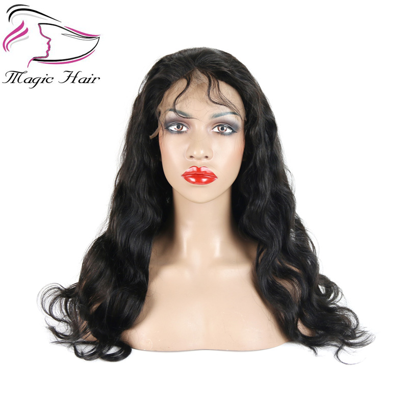 Brazilian human hair wigs non-remy lace front wigs with baby hair pre-plucked hairline body wave 230% density customized accepted