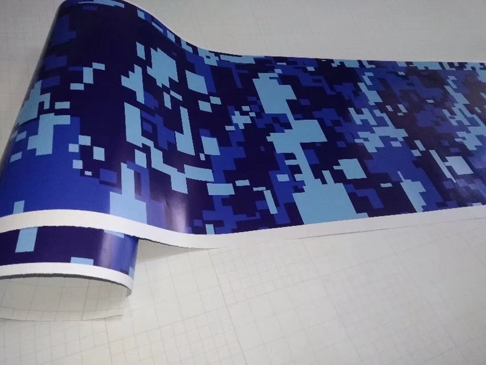2018 Digital Blue Camouflage Vinyl For Car Wrap Camo styling Covering Film with air release / Bubble Free Size 5x(32ft/67ft/98ft )