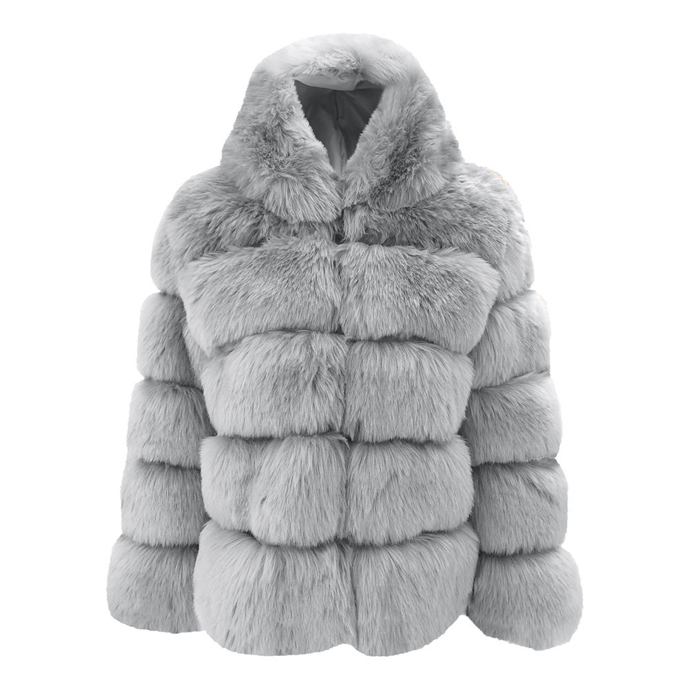 Plus size Women Mink Coats Winter Hooded New Faux Fur Warm Thick Outerwear Jacket women winter warm Coat