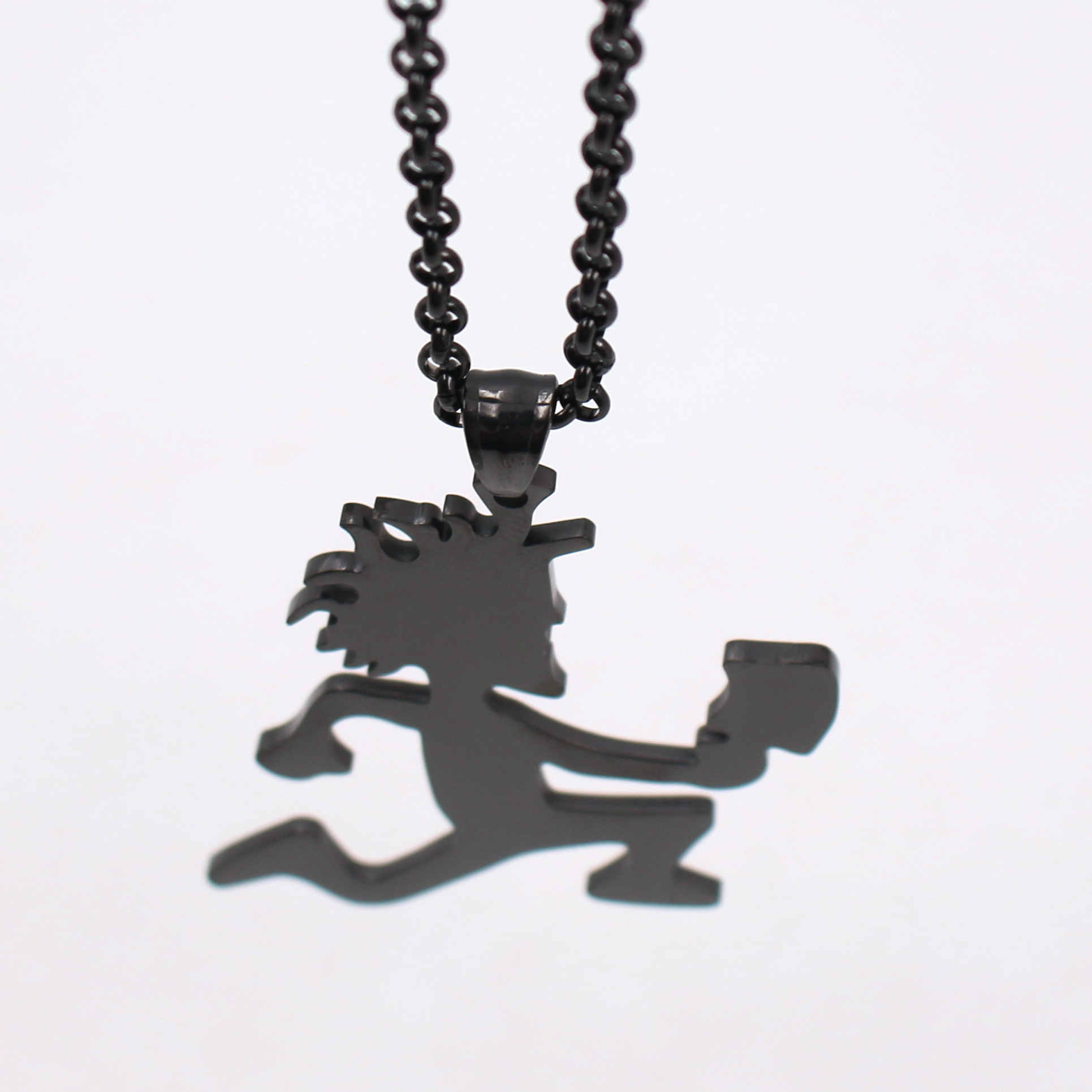 GNAYY Punk TWIZTID Insane Clown Jewelry Black Stainless Steel Mens ICP Hatchet Man Pendant Men Women Necklace Chain 24''