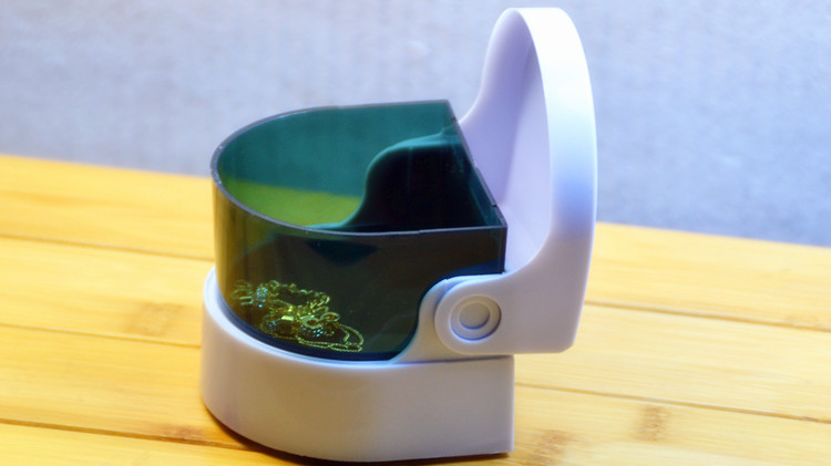 Mini electric jewelry cleaner necklace rings bracelets cordless sonic cleaner jewelry vibrate cleaning machine Simple practical tools