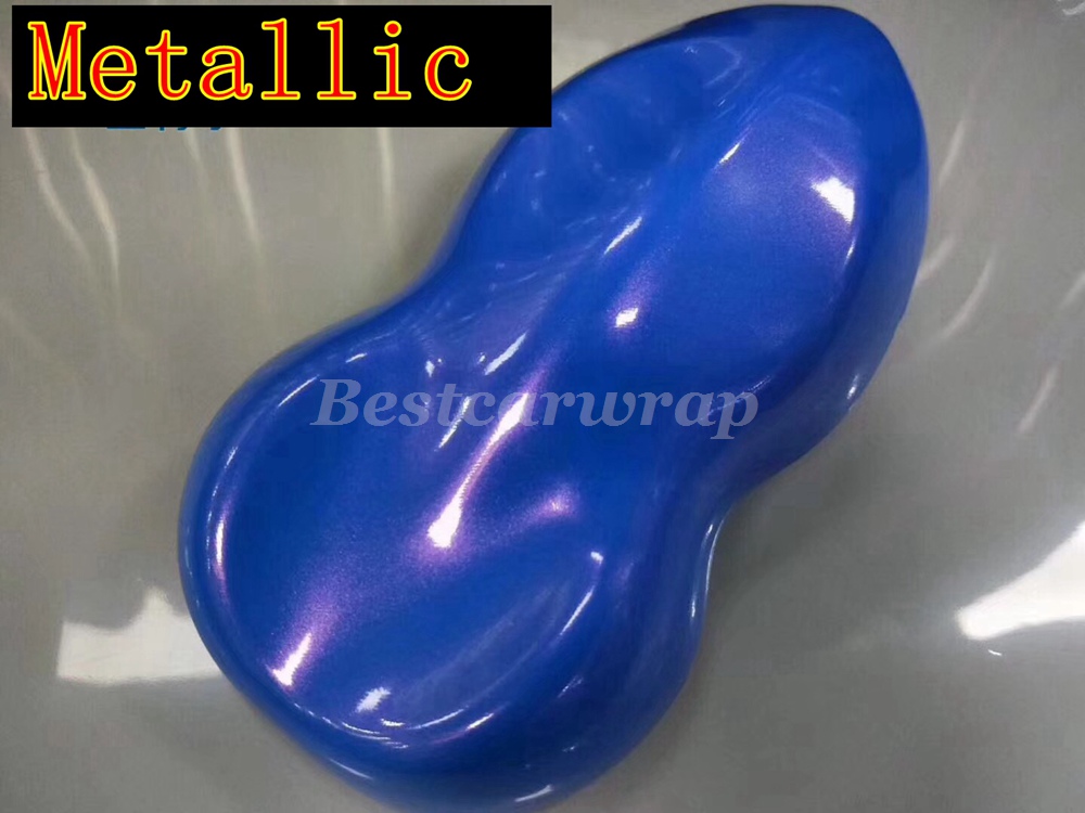 Sparkle Metallic Gloss blue red Vinyl Wrap Whole Car Wrap Covering With Air bubble Free Like 3M quality Low tack glue Size:1.52*20m( 5x67ft
