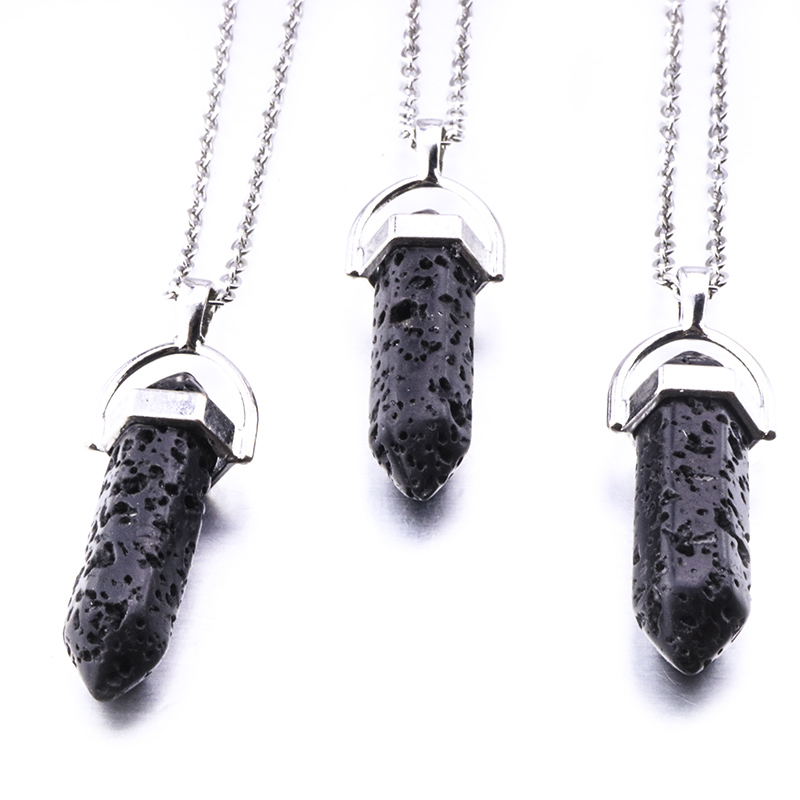 Hexagonal Prism Black Lava Stone Necklace Aromatherapy Essential Oil Perfume Diffuser Pendant Necklace Jewelry Women
Hexagonal Prism Black Lava Stone Necklace Aromatherapy Essential Oil Perfume Diffuser Pendant Necklace Jewelry Women
