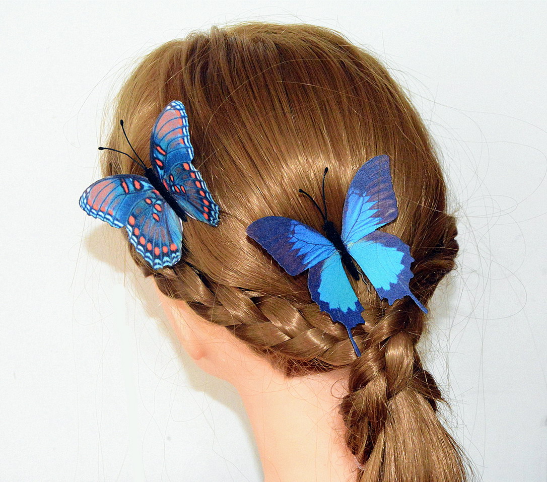 U-shaped Butterfly Hair Pin Hair Clip hair accessories for Wedding Headdress or Bride Accessorie, Headwear Accessories for Party