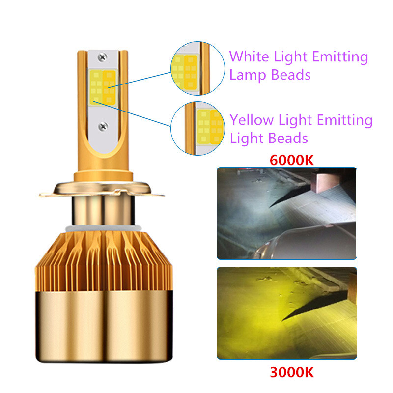 CS White Gold Color 12V 10000LM H4 H7 H1 H8 H9 H11 Led Car Headlight 3000K 6000K Dual Color Led Headlamp Auto Bulbs
CS White Gold Color 12V 10000LM H4 H7 H1 H8 H9 H11 Led Car Headlight 3000K 6000K Dual Color Led Headlamp Auto Bulbs