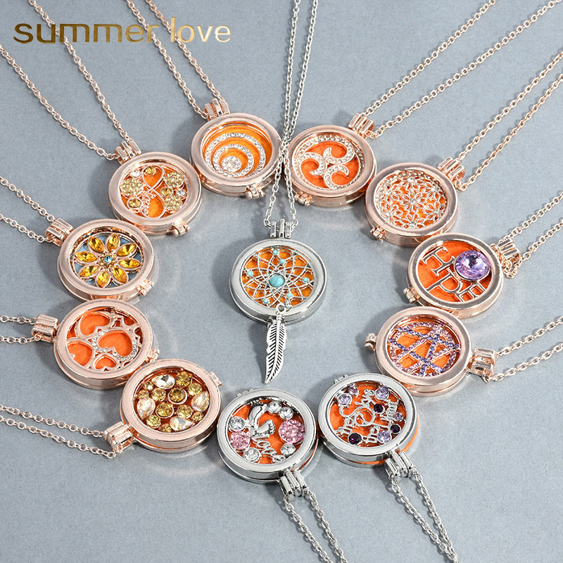 Fashion Aroma Diffuser Open Necklace for Women Vintage Pendant Perfume Essential Oil Crystal Dreamcatcher Charm Necklace with 3pcs Pad
Fashion Aroma Diffuser Open Necklace for Women Vintage Pendant Perfume Essential Oil Crystal Dreamcatcher Charm Necklace with 3pcs Pad