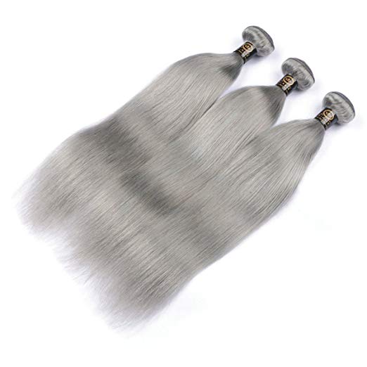 Brazilian Body Wave Straight Hair Weaves Grey Color Double Wefts 100g/pc Can be Dyed Human Remy Hair Extensions, Blonde
Brazilian Body Wave Straight Hair Weaves Grey Color Double Wefts 100g/pc Can be Dyed Human Remy Hair Extensions, Blonde
