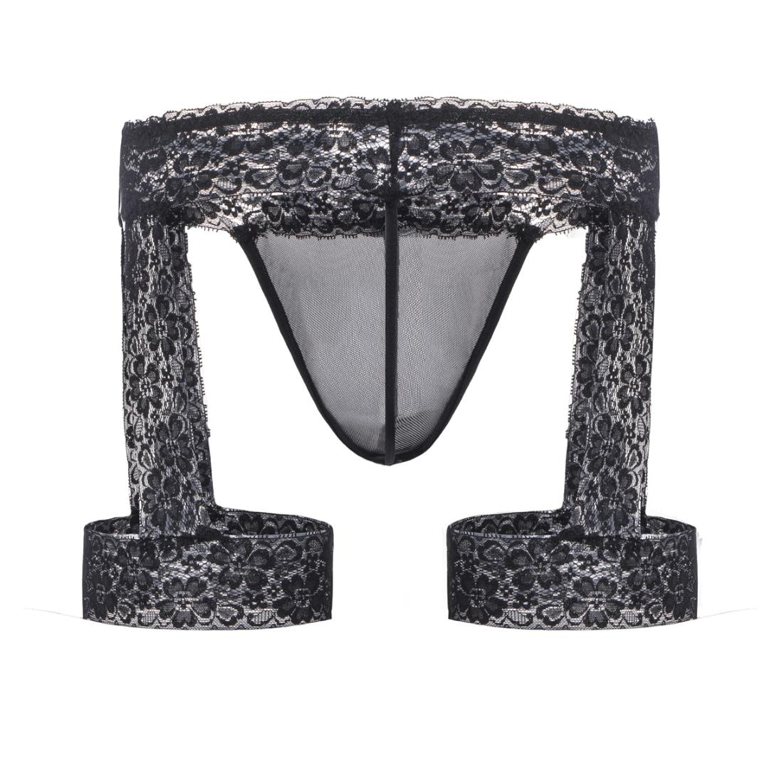 Hot Sissy Men Panties Lingerie Lace Open BuG-string Briefs Underpants Underwear Mens with Garter Thong Homme for Sexy Gay Man, Black
Hot Sissy Men Panties Lingerie Lace Open BuG-string Briefs Underpants Underwear Mens with Garter Thong Homme for Sexy Gay Man, Black