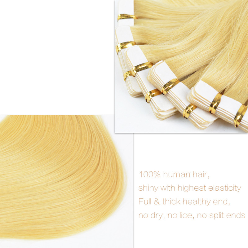 skin weft tape in human hair extensions 100 indian silky straight virgin hair extensions 60 pieces 100g more color options