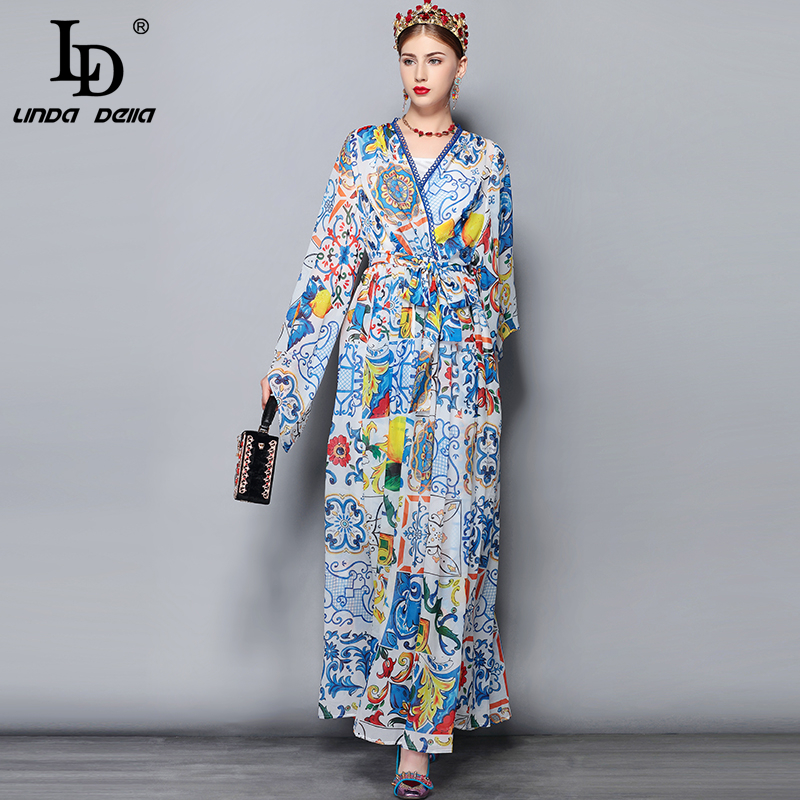 LD LINDA DELLA 2018 Fashion Runway Maxi Dress 5XL Plus size Women' Batwing Sleeve V-Neck Floral Print Casual Holiday Long Dress, Multi
LD LINDA DELLA 2018 Fashion Runway Maxi Dress 5XL Plus size Women' Batwing Sleeve V-Neck Floral Print Casual Holiday Long Dress, Multi