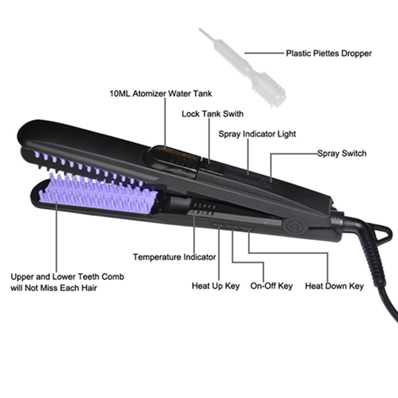 Spray Hair Straightening Brush Women Steam Spray Hair Care tools Straightener Comb Hair Salon Steam Styler J1806