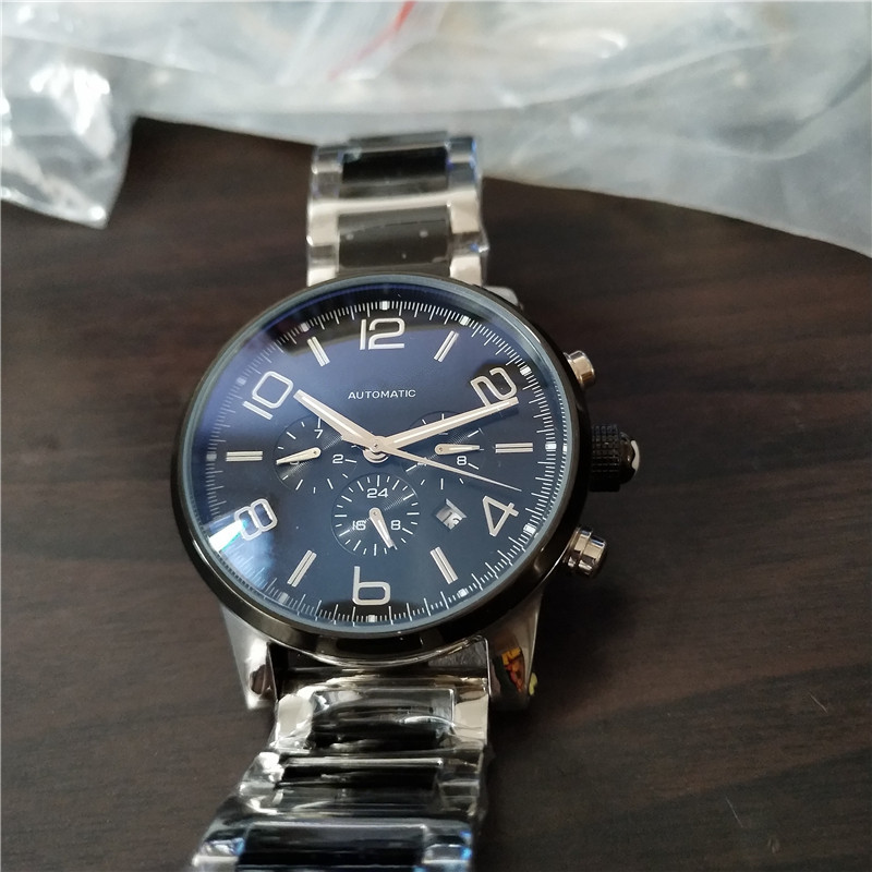 Hot sale Man watch Stainless steel Male Casual wristwatch mechanical automatic sports New watches Transparent Glass MB05