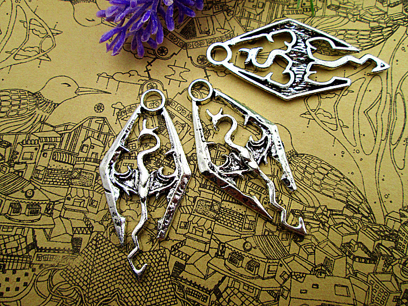 24pcs–Skyrim Elder Scrolls Charms silver tone Skyrim Elder Scrolls Charms pendants 24mm x 49mm 24pcs–Skyrim Elder Scrolls Charms silver tone Skyrim Elder Scrolls Charms pendants 24mm x 49mm