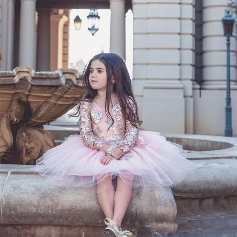 Baby Pink Sequined Long Sleeves Flower Girl Dresses Knee Length Tulle Skirt Cheap Kids Party Prom Pageant Gowns, Same as image
Baby Pink Sequined Long Sleeves Flower Girl Dresses Knee Length Tulle Skirt Cheap Kids Party Prom Pageant Gowns, Same as image