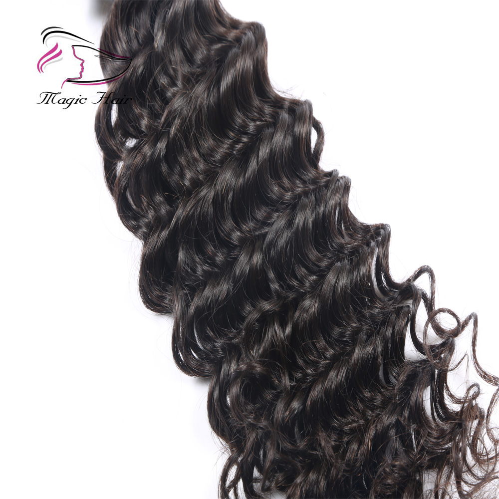 Hot selling Natural Color Hair Weaves Brazilian Deep Wave Human Hair Extensions 100gram Per Piece Remy Hair Bundles