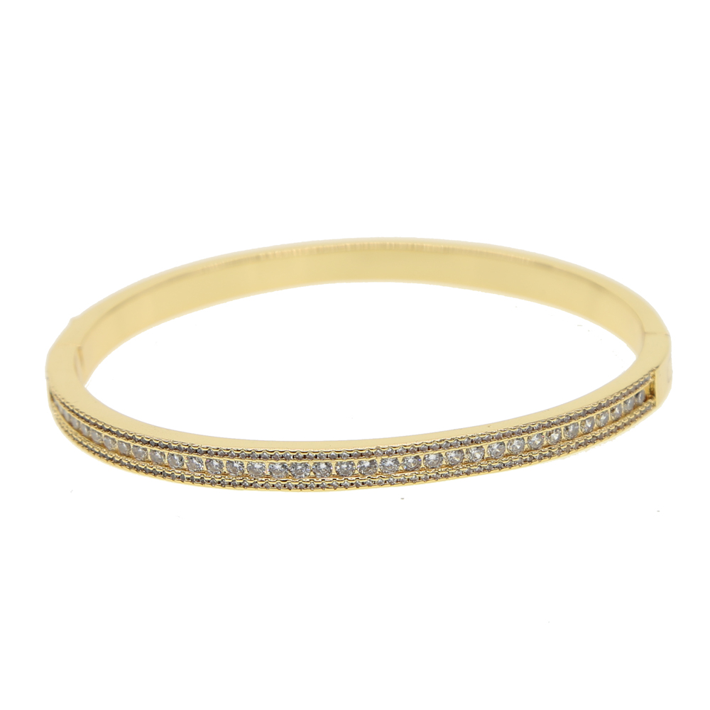 luxury cz cuff bangle bracelet for women lady gift three line lab diamond cz luxury wedding gift fashion cuff bangles