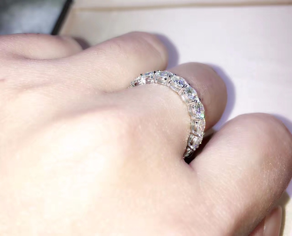 Victoria Wieck Brand New Infinity Luxury Jewelry 925 Sterling Silver White Topaz CZ Diamnond Party Women Wedding Band Ring for Women Gift