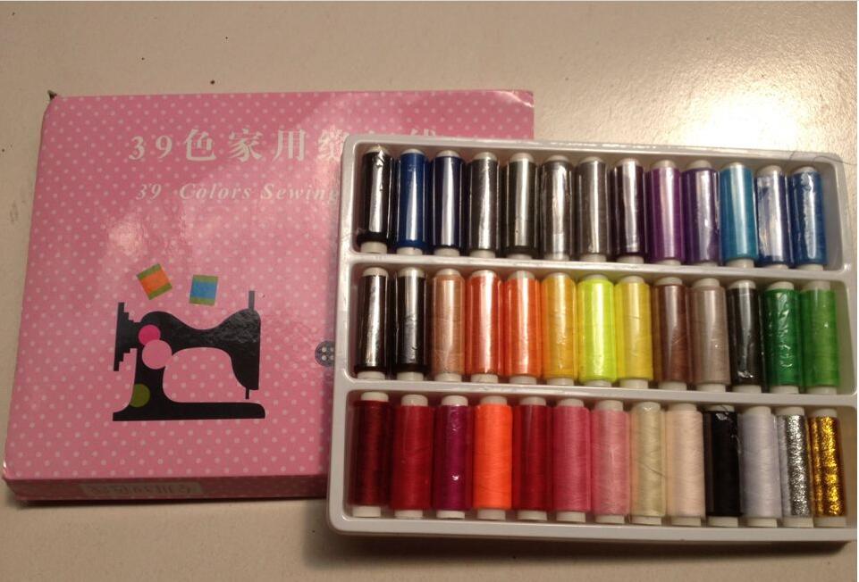 39rollset NO402 Mixed Color Sewing Thread SpolyesterSewing Supplies For Hand Machine Thread to sew 4018224