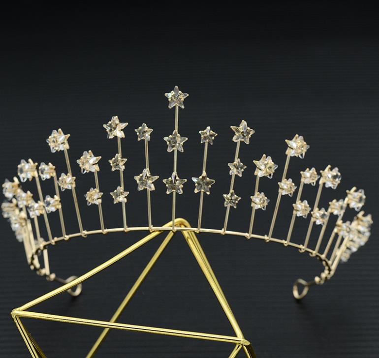 2018 new bride wedding Star crown semicircular hair accessories wedding dress accessories photo studio hair accessories