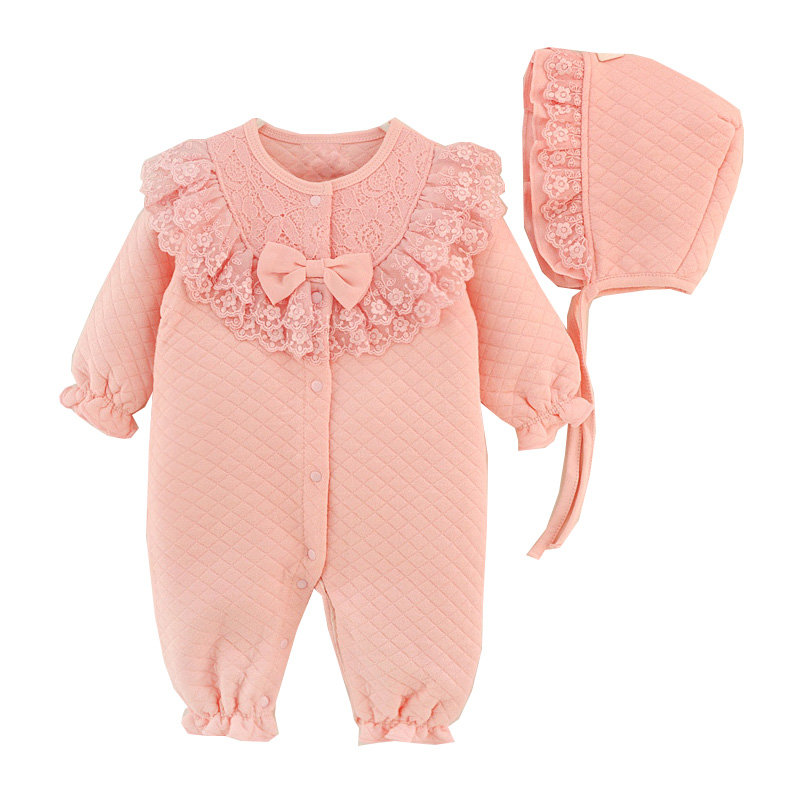 Newborn Baby Girl Clothes Cotton Coveralls Rompers Princess Lace Infant Clothing Set Romper+Hat 2pcs/set Roupas De s Menina, Pink
Newborn Baby Girl Clothes Cotton Coveralls Rompers Princess Lace Infant Clothing Set Romper+Hat 2pcs/set Roupas De s Menina, Pink