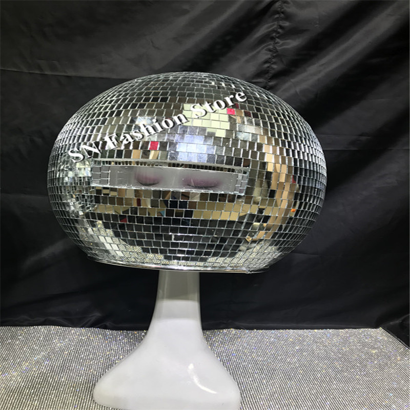 R6 RGB colorful led light costumes dj luminous helmet silver mirror glass ball headwear stage show wears prop performance clothe robot show
R6 RGB colorful led light costumes dj luminous helmet silver mirror glass ball headwear stage show wears prop performance clothe robot show
