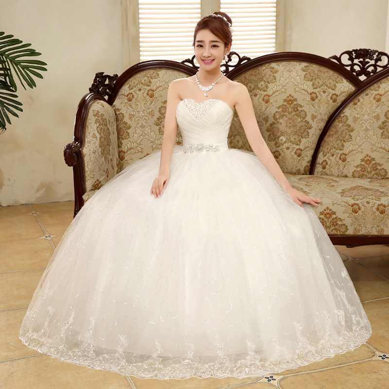 Plus Size Princess Crystal Sashes Wedding Dresses 2018 Cheap Ball Gown Bridal Gowns Customized Dress Vestido De Noiva