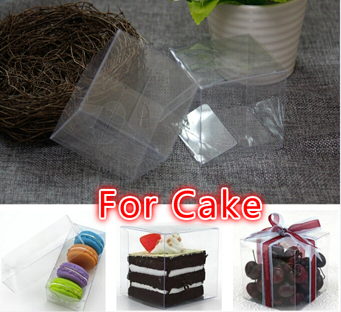 50pcs Square Plastic Clear PVC Boxes Transparent Waterproof Gift Box PVC Carry Cases Packaging Box For Kids Gift jewelryCandytoy