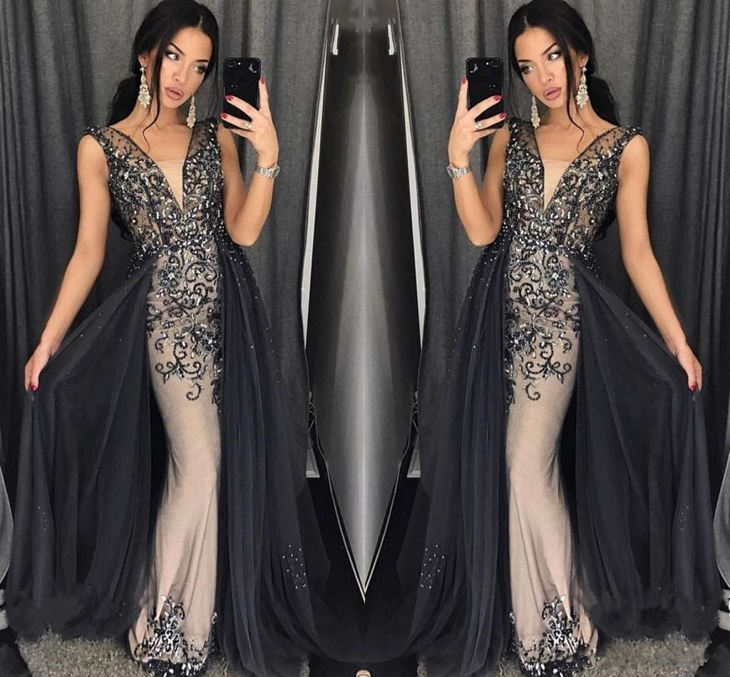 Gray Crystal Beaded Dresses Mermaid Vestidos Appliqued Evening Party Gowns Sexy Illusion Deep V-neck Prom Dress, Burgundy
Gray Crystal Beaded Dresses Mermaid Vestidos Appliqued Evening Party Gowns Sexy Illusion Deep V-neck Prom Dress, Burgundy