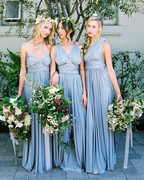 Baby Blue Cheap Simple Convertible Bridesmaid V Neck Sweetheart Pleats Floor Length Wedding Gust Dresses Maid Of Honor Gowns
