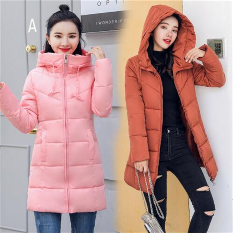 2018 new winter mid-long down jacket slim hooded solid color jacket women's thick warm coat
2018 new winter mid-long down jacket slim hooded solid color jacket women's thick warm coat