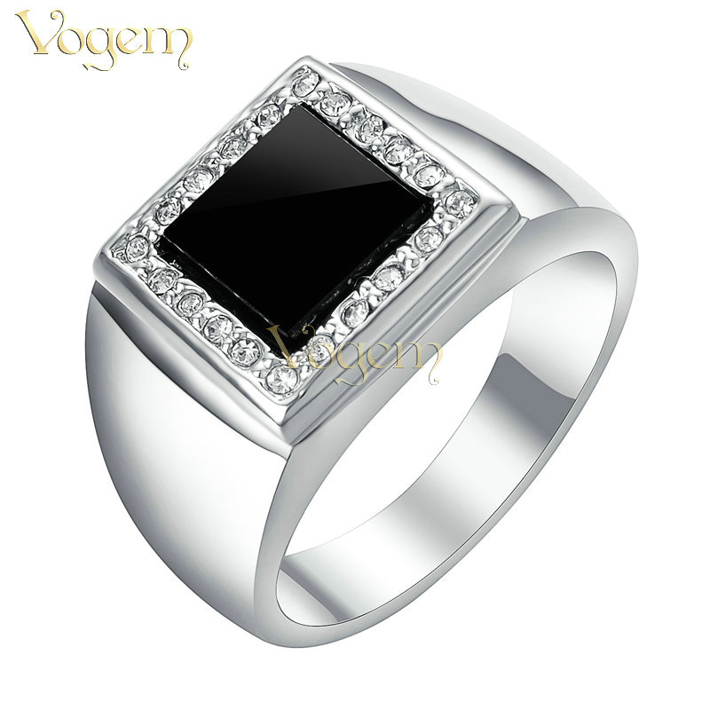 VOGEM Mens Signet Rings Silver Plating CZ Zirconia Seal Ring With Black Stone Square Punk Jewelry Boyfriend Christmas Gifts
VOGEM Mens Signet Rings Silver Plating CZ Zirconia Seal Ring With Black Stone Square Punk Jewelry Boyfriend Christmas Gifts