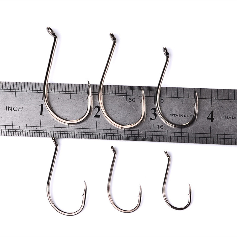 200pcs lot 8 Sizes 1 08 0 8299 Octopus Hook High Carbon Steel Barbed Fishing Hooks Fishhooks Pesca Tackle Accessories A025296l