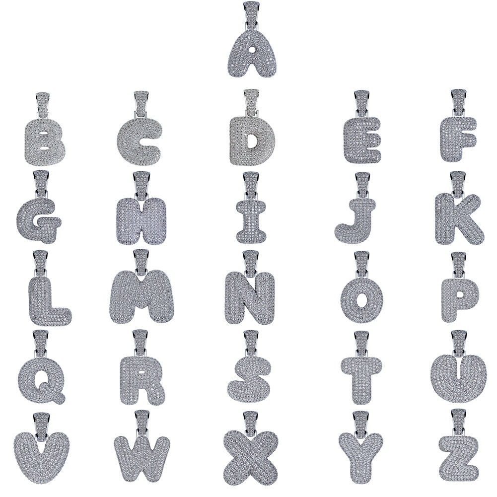 Hip Hop Iced Out Costom Bubble Letters Pendant Necklace Micro Pave Zircon with Rope Chian DIY Jewelry
Hip Hop Iced Out Costom Bubble Letters Pendant Necklace Micro Pave Zircon with Rope Chian DIY Jewelry