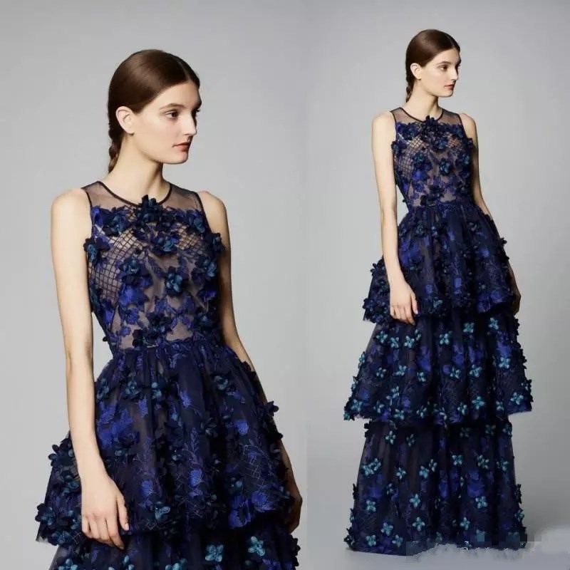 2018 Luxury 3D Floral Applique Evening Gowns A Line Jewel Floor Length Tirere Ruffled Formal Prom Dresses For Special Occasion, Light yellow
2018 Luxury 3D Floral Applique Evening Gowns A Line Jewel Floor Length Tirere Ruffled Formal Prom Dresses For Special Occasion, Light yellow