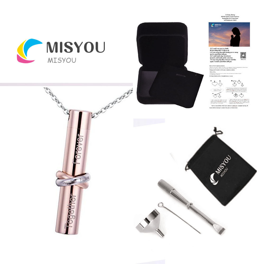 Jewelry stainless steel customized cylinder engraved cremated ashes urn pendant to commemorate lover pet bone hair funeral necklace
Jewelry stainless steel customized cylinder engraved cremated ashes urn pendant to commemorate lover pet bone hair funeral necklace