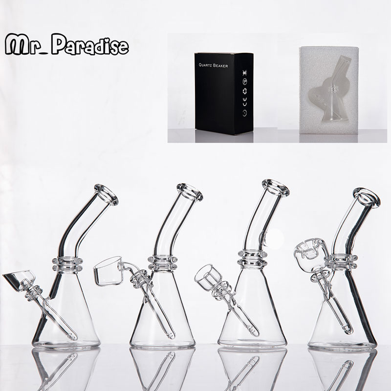Mini Bong 5" Quartz Beaker with 4 style water pipe Dab rigs Independent packaging real quartz dab rigs
Mini Bong 5" Quartz Beaker with 4 style water pipe Dab rigs Independent packaging real quartz dab rigs
