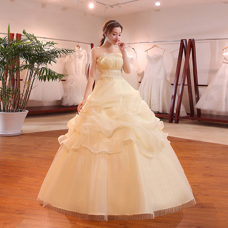 Hot Sale Wholesale Champagne Red White Wedding Dress 2018 New Arrival Ruffles Appliques Sweetange Korean Style bride Summer
Hot Sale Wholesale Champagne Red White Wedding Dress 2018 New Arrival Ruffles Appliques Sweetange Korean Style bride Summer