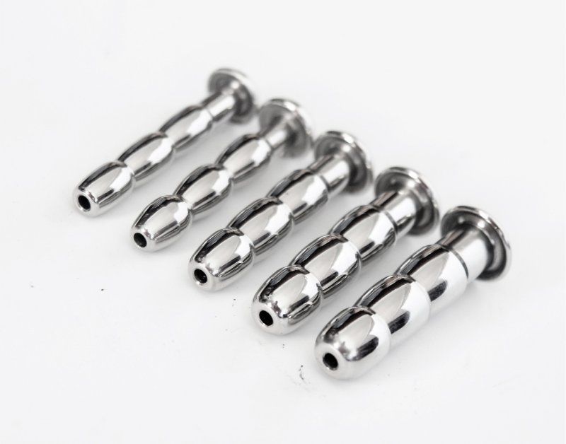 Stainless Steel Urethral Dilators Hole Stretcher Penis Plug Big 5 Size Kit #R45