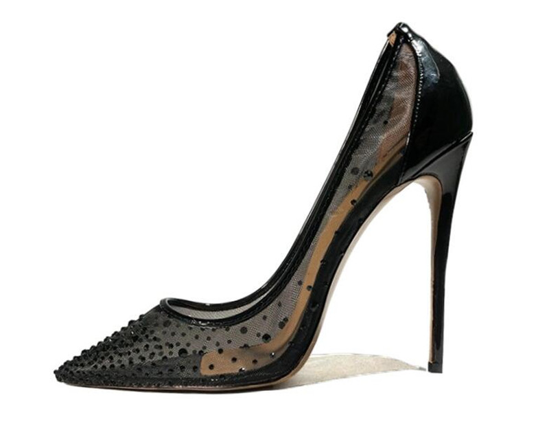 Free shipping bride wedding High Heels Sexy Black Summer mesh crystal strass Pointy toe shoes womens pumps pointed toe ladies shoes, Black 12cm
Free shipping bride wedding High Heels Sexy Black Summer mesh crystal strass Pointy toe shoes womens pumps pointed toe ladies shoes, Black 12cm