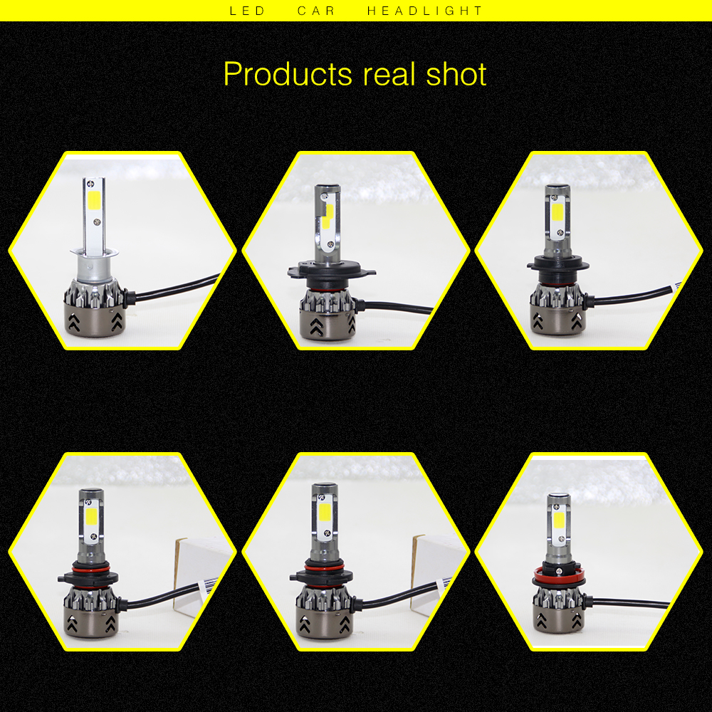 PAMPSEE Mini6 H1 Headlight Bulbs 10000LM H4 Led 12V 24V 9005 HB3 9006 HB4 H7 Led Car Lights 6000K H11 Cob Spot Lamp