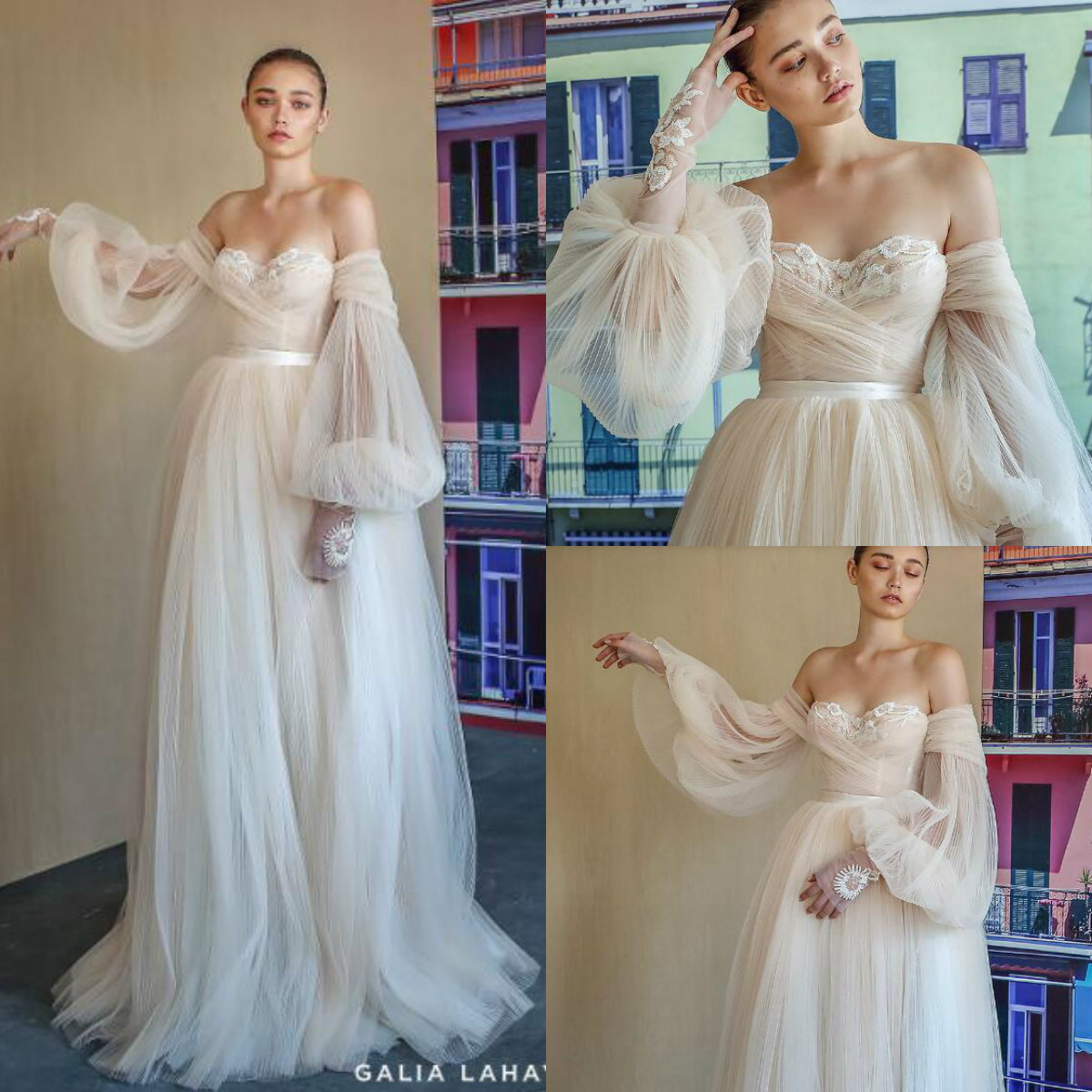 2019 Vintage Designer Wedding Dresses Off Shoulder Loose Long Sleeve Bridal Gowns With Lace Applique Beads Customized Wedding Dress
