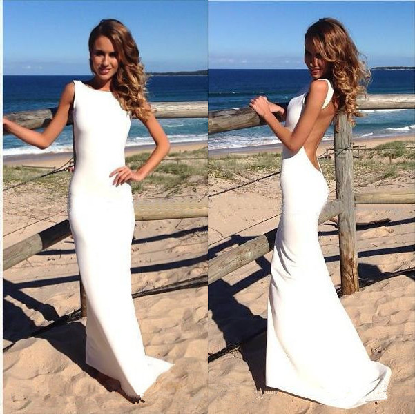 Simple Beach Wedding Dresses 2019 Sexy Open Back Sleeveless Bridal Gowns Cheap Long Maid of Honor Dress, Gold
Simple Beach Wedding Dresses 2019 Sexy Open Back Sleeveless Bridal Gowns Cheap Long Maid of Honor Dress, Gold