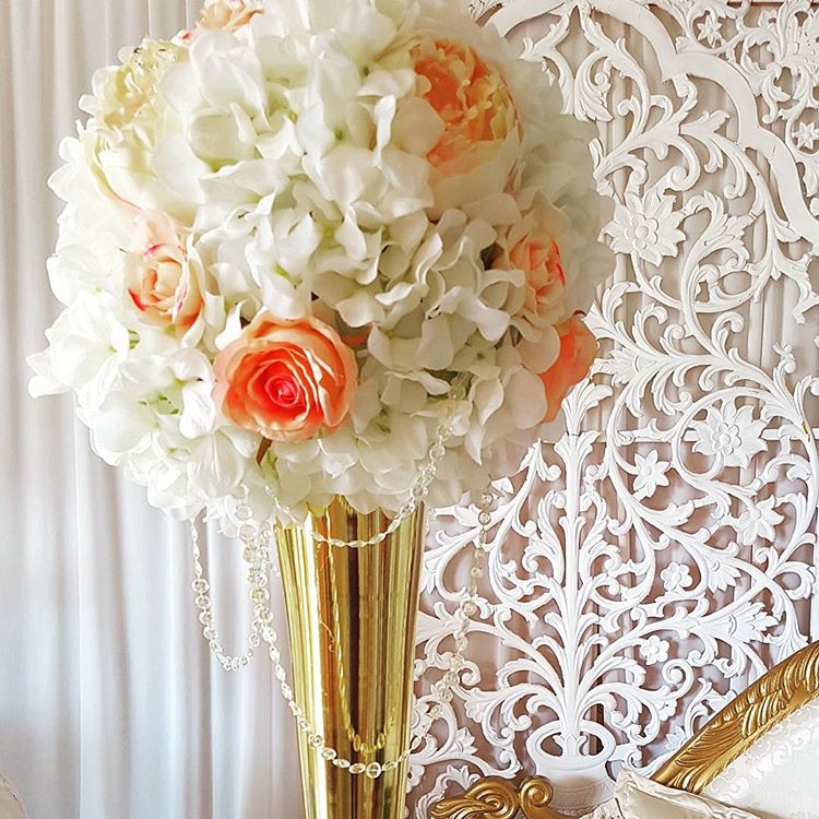 gold wedding table centerpieces big flower vase aisle party stage road lead flowers display wedding hotel home metal rack flower stand