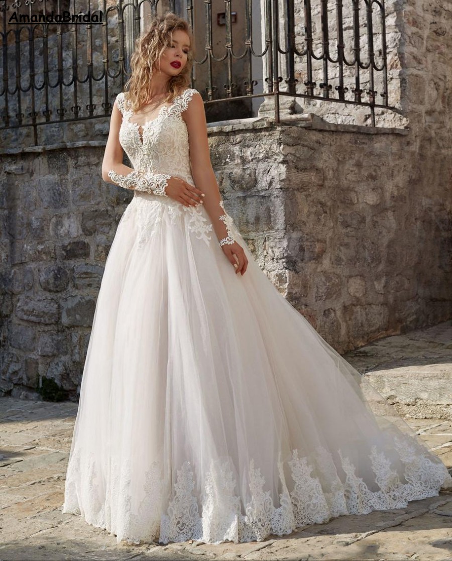 Amandabridal Latest Design Long Sleeve Wedding Dress Bridal Gowns Lace Appliqued Scoop Neckline Corset Wedding Gown Bridal Dresses, Black
Amandabridal Latest Design Long Sleeve Wedding Dress Bridal Gowns Lace Appliqued Scoop Neckline Corset Wedding Gown Bridal Dresses, Black