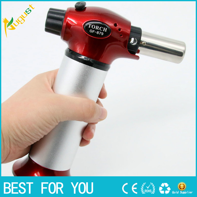 GF-879 Barbecue baking ignition gas torch lighter miniature high temperature outdoor spray gun jet torch lighter
GF-879 Barbecue baking ignition gas torch lighter miniature high temperature outdoor spray gun jet torch lighter