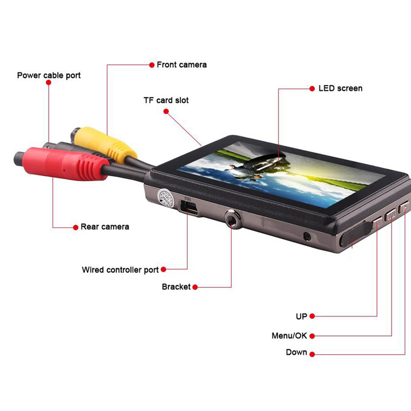 3.0 inch TFT Motorcycle Dual Lens Full HD 1080P DVR Camera Video Recorder Waterproof Motor Camcorders